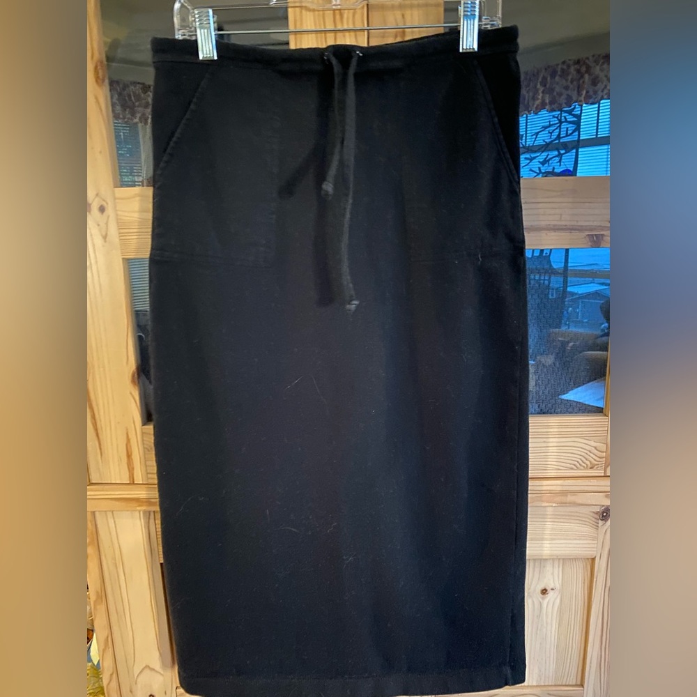 J. Crew Classic Black Pencil Skirt with Drawstring